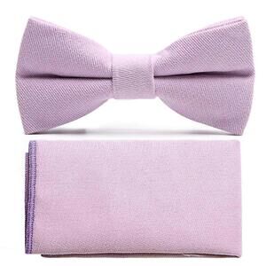 5861 Classic Suede Fabric Pre-Tied Bow Tie Lavender